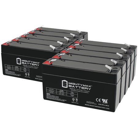 MIGHTY MAX BATTERY 6V 1.3AH SLA Replacement Battery compatible with PS612 MX06012 ES1.2-6 SLA0864 - 10PK MAX3984852